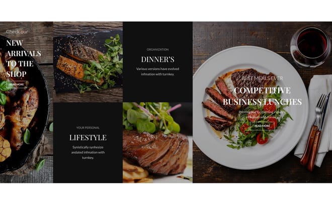 Full screen banners grid Full screen banners grid