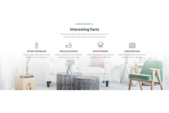 Full width background + info boxes