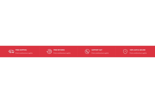 Full width info boxes with background Full width info boxes with background
