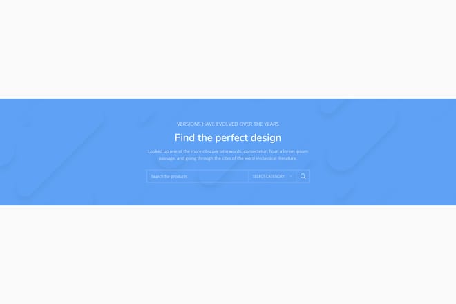 Full width section with search