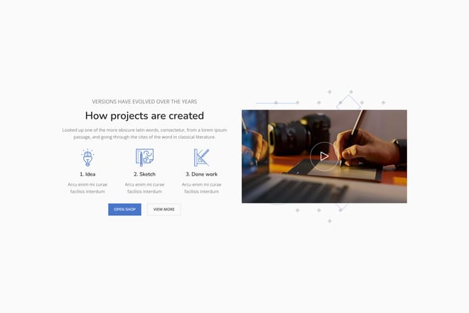 Full width section with video