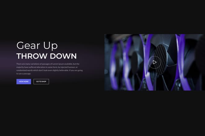 Full width section with video and text