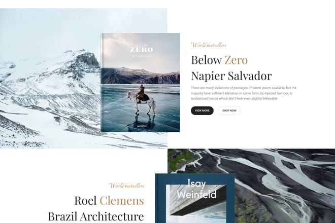 Full width showcase + parallax