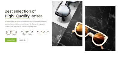 Glasses showcase + parallax