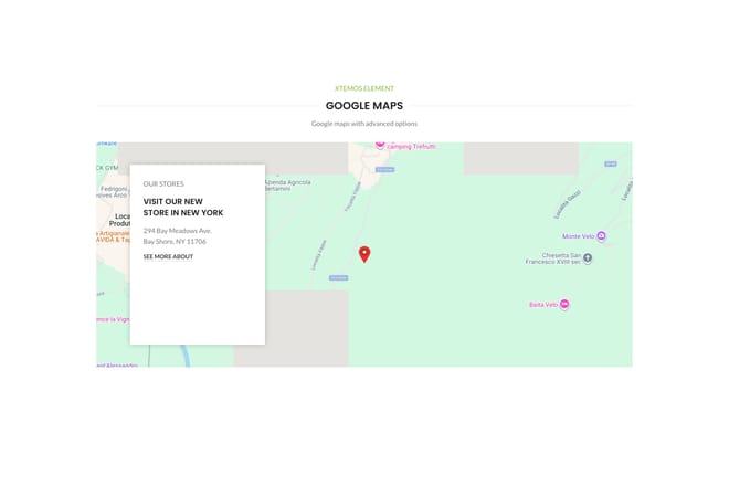 Google map with content Google map with content