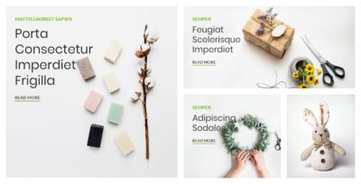 Handmade banners grid