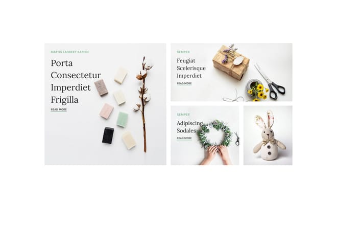 Handmade banners grid Handmade banners grid