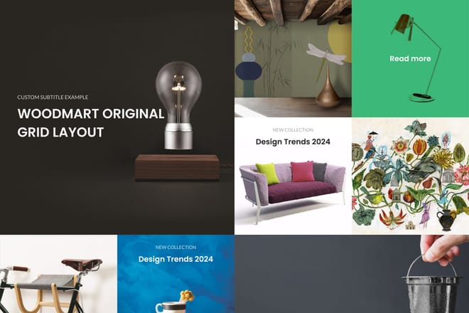Images grid with banners Images grid with banners