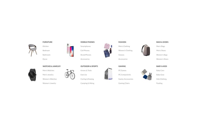 Marketplace categories lists Marketplace categories lists