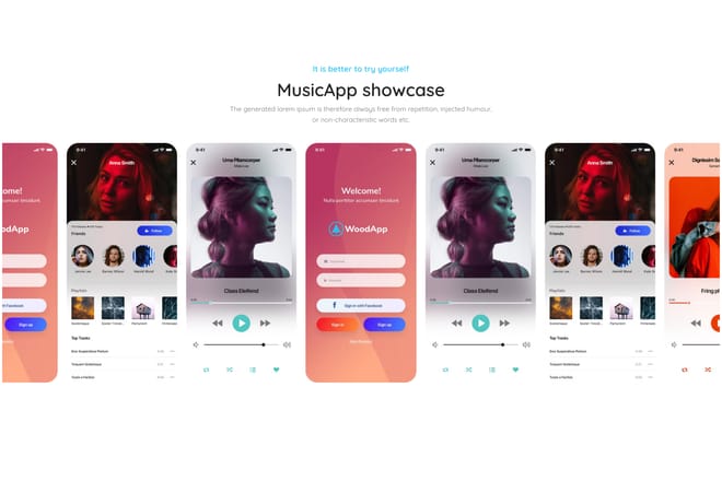 Mobile app gallery Mobile app gallery