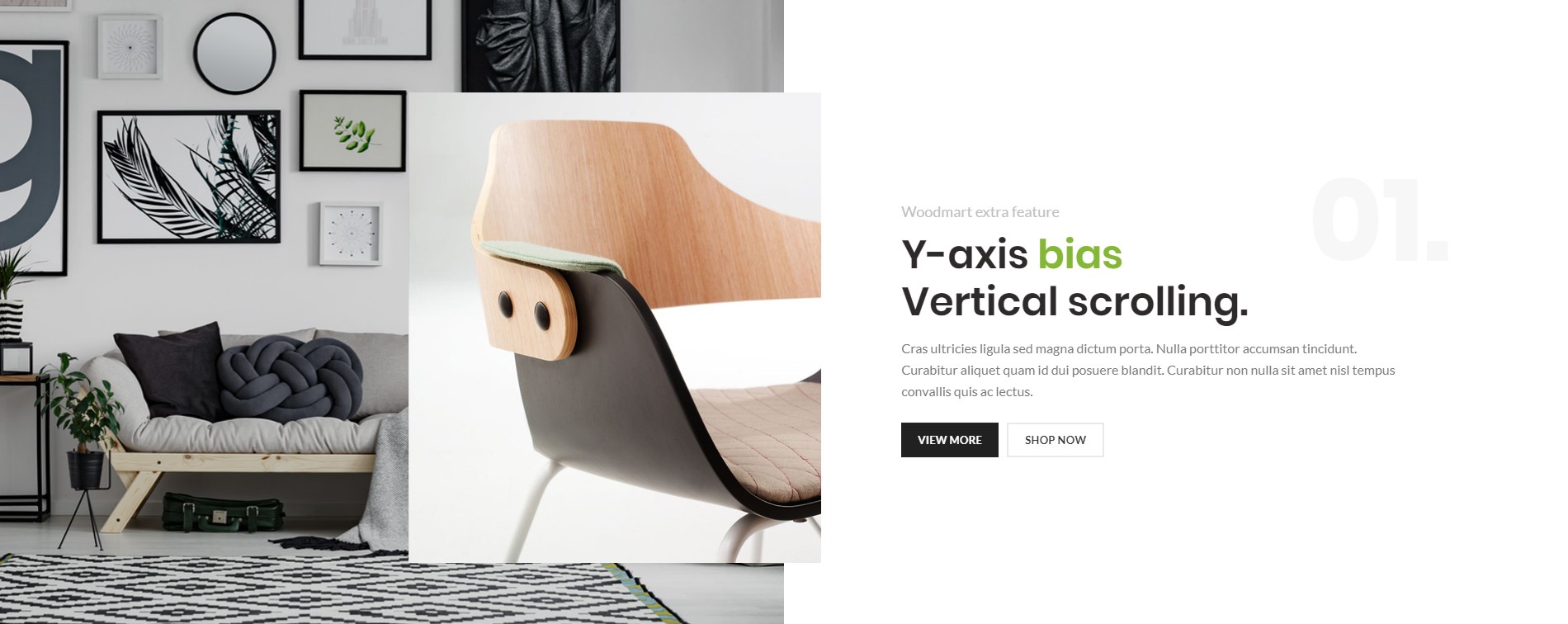Parallax scrolling grid
