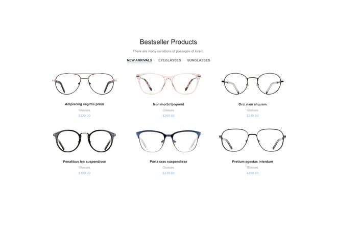 Product tabs 3 columns