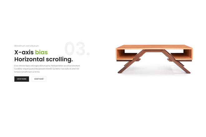 Showcase + x-basis parallax Showcase + x-basis parallax