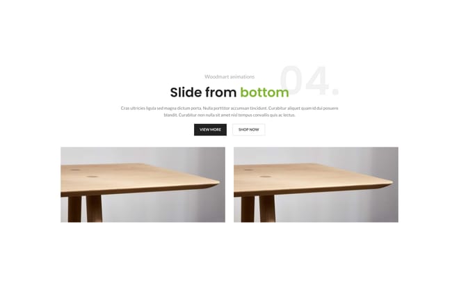 Slide from bottom showcase