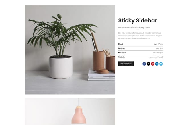 Sticky sidebar showcase Sticky sidebar showcase