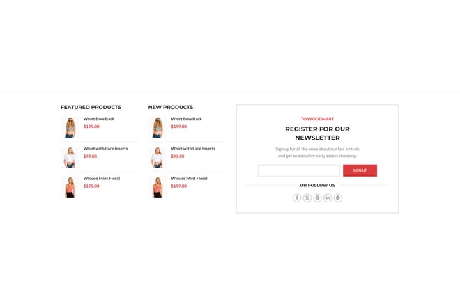 Subscription + product widgets Subscription + product widgets