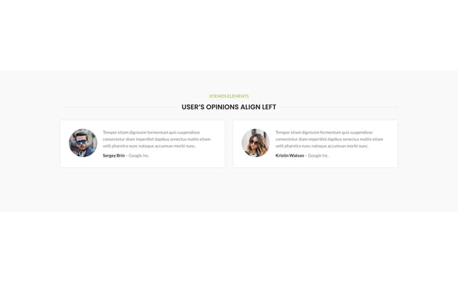 Testimonials 2 columns