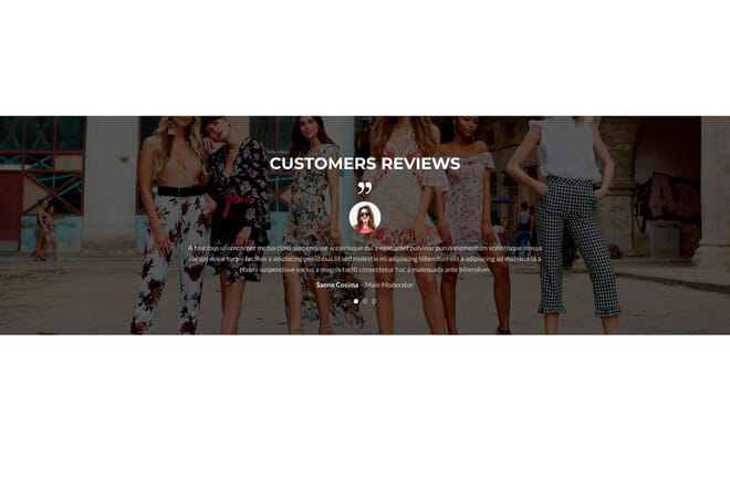Testimonials with background