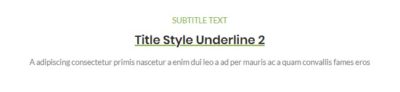 Title style underline 2