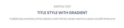 Title style with gradient