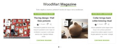 Blog carousel with small images