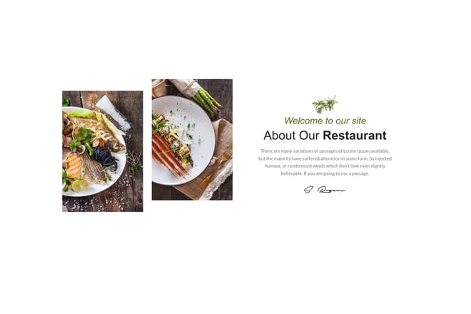 Welcome text with image