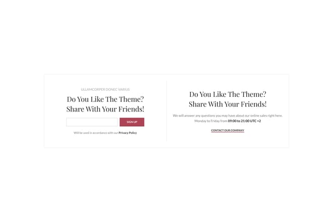 Subscription + contacts + popup form Subscription + contacts + popup form