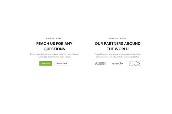 2 Columns contacts + brands 2 Columns contacts + brands