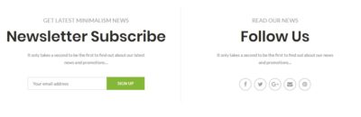 Footer minimalism