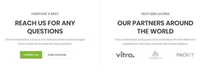 2 Columns contacts + brands