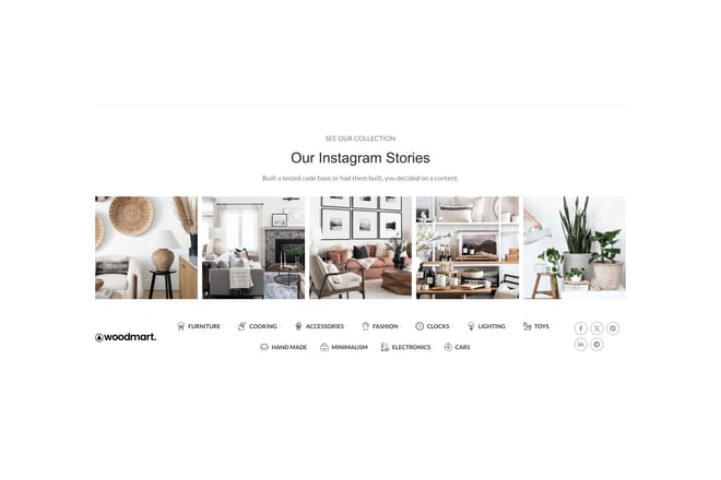 Footer with instagram Footer with instagram