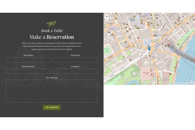 Map with text 2 columns Map with text 2 columns