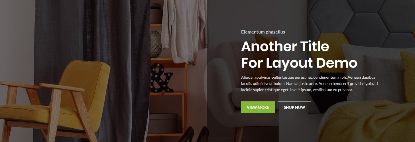 Text on full width background