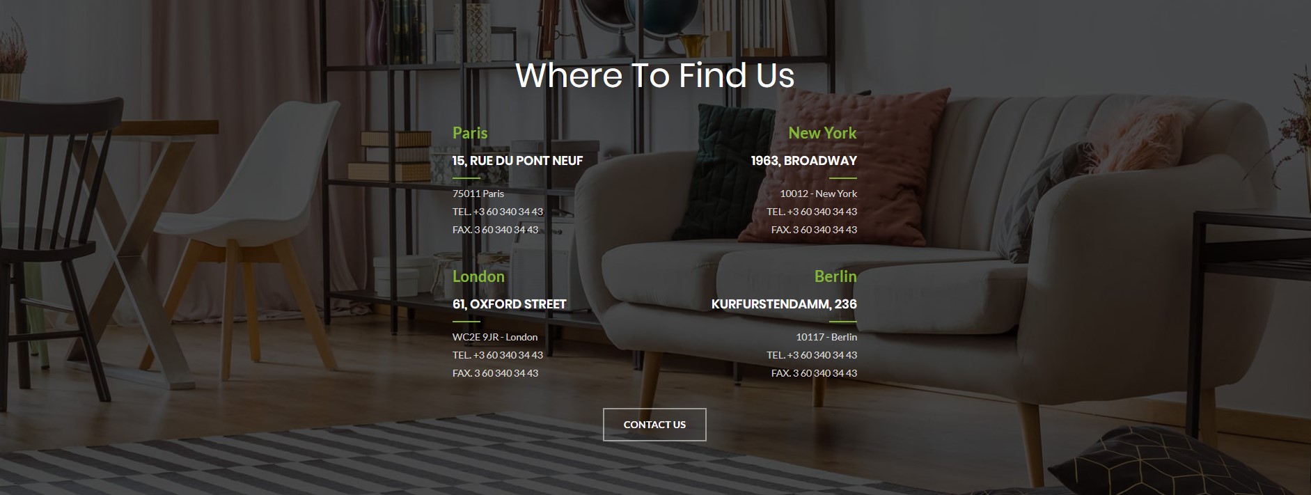 Store addresses
