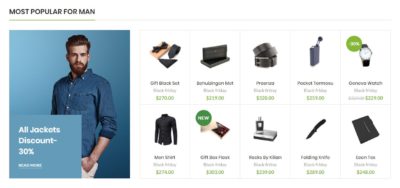 Bordered products grid
