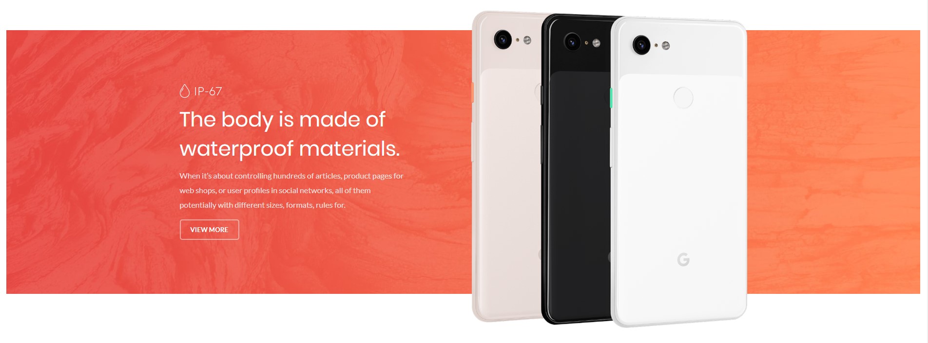 Full width section with background