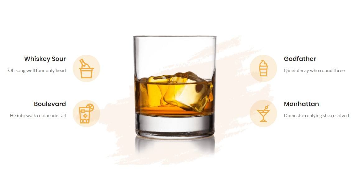 Drinks info boxes