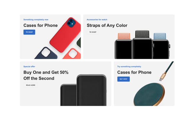 Accessories banners Accessories banners