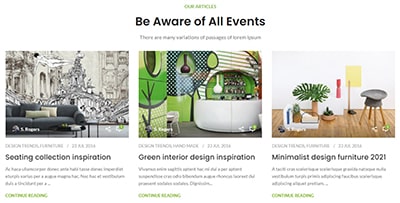 Corporate design blog meta on image