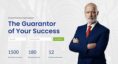 Lawyer hero section