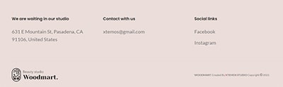 Beauty footer