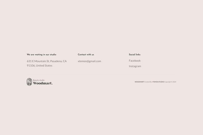 Beauty footer Beauty footer