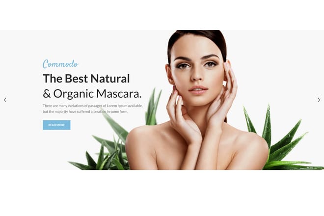 Cosmetics hero section Cosmetics hero section