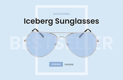 Glasses hero section