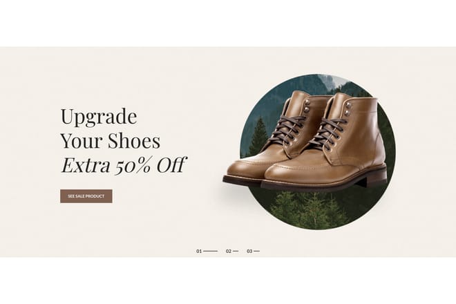 Shoes hero section Shoes hero section
