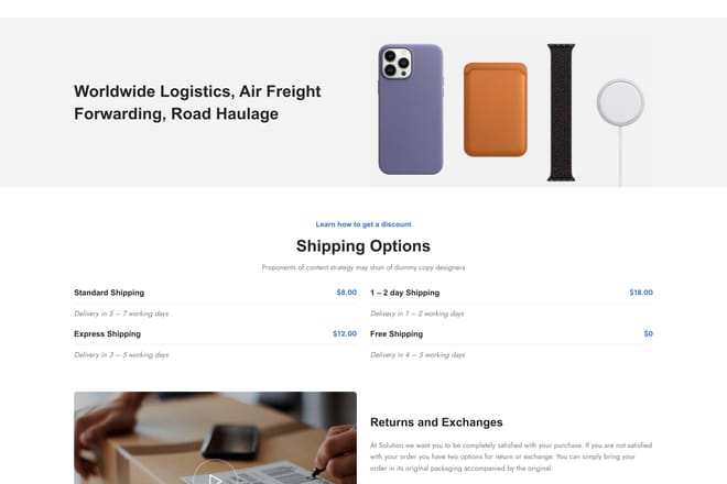Accessories shipping Accessories shipping
