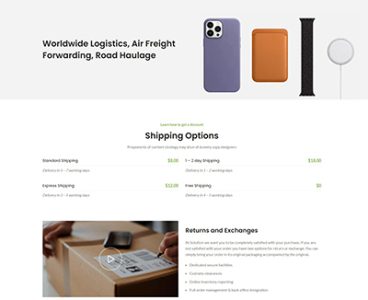 Accessories shipping