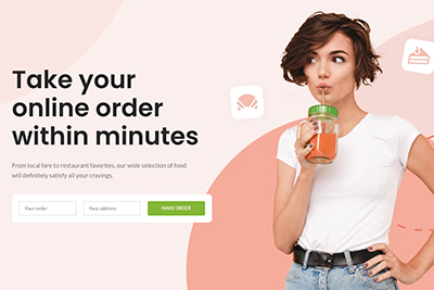 Food-delivery hero sections