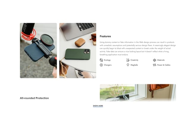 Accessories product description Accessories product description